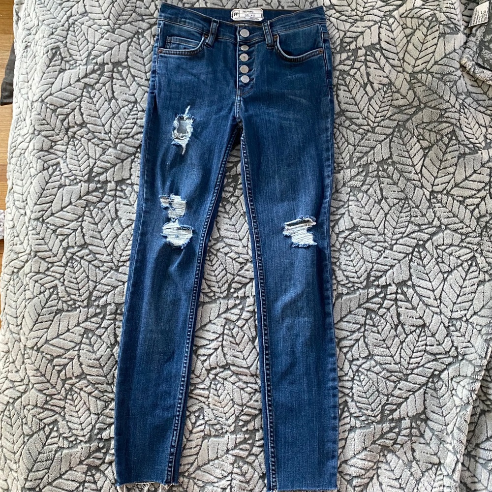 Free People Jeans Button Fly Jeans